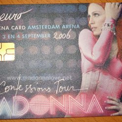 2006 - Confessions tour merchandise - Amsterdam Arena card