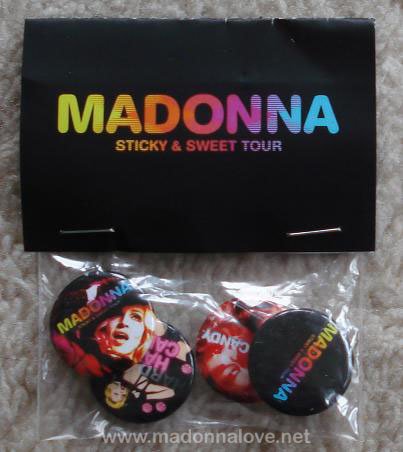 2008 - Sticky & Sweet tour merchandise - Buttonset