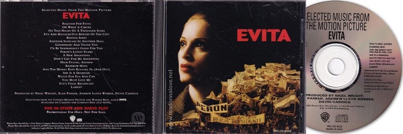 1996 Evita promo CD - Cat.Nr. PRO-CD-8533 - USA