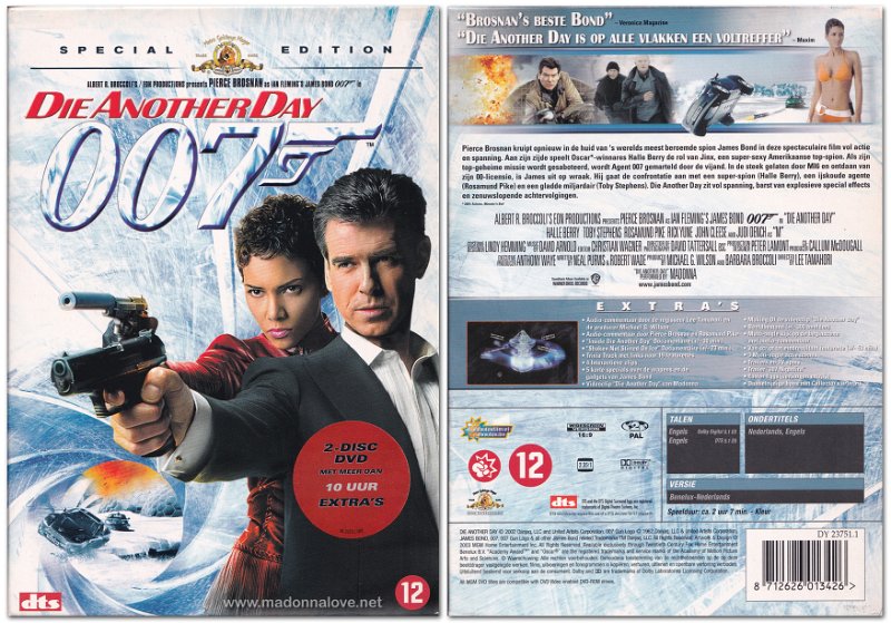 2002 Die another day (Special edition cardbox sleeve - 2-disc) - Cat.Nr. DY 23751.1 Z9 - Holland