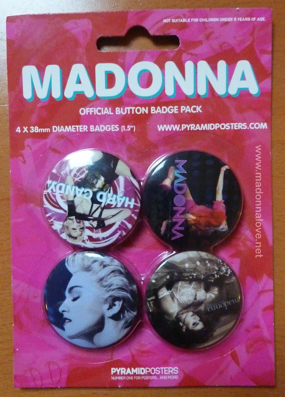 2008 - Hard Candy promo button badge pack (different albums)
