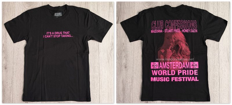 2026 - CLUB CONFESSIONS AMSTERDAM World Pride Music Festival - T-shirt black