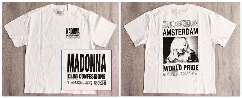 2026 - CLUB CONFESSIONS AMSTERDAM World Pride Music Festival - T-shirt white