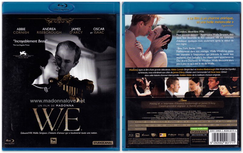 2012 W.E. Blu Ray - Cat. Nr EDV1392 - France