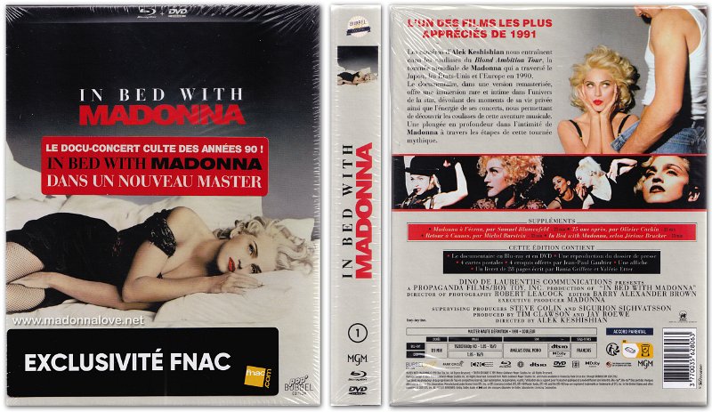 2025 In bed with Madonna Exclusive FNAC Blu ray & DVD collectors box - Cat. Nr. 3770035628056 - France