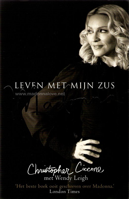 2008 Leven met mijn zus Madonna (Life with my sister Madonna) (Christopher Ciccone) - Holland - ISBN 978-90-492-0052-7