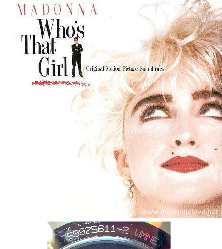 1987 Whos that girl soundtrack - Cat.Nr. 7599-25611-2 - Germany (759925611-2 WMME on back of CD)