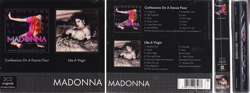 2014 Confessions On A Dance Floor & Like A Virgin boxset (Collection 2CD originals limited edition) - Cat. Nr. 81227965273 - France