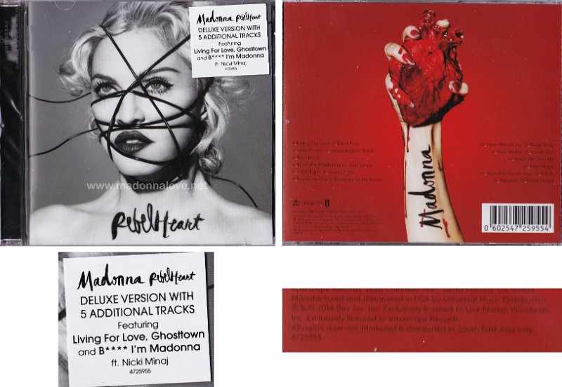 2015 Rebel Heart Deluxe edition - Cat.Nr. 4725955 - Malaysia (without parental advisory label)