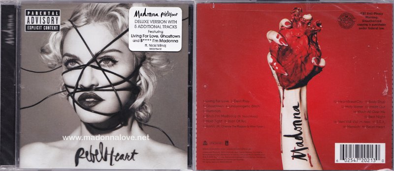 2015 Rebel Heart Deluxe edition - Cat.Nr. B0022744-02 - USA (With the Parental Advisory label)