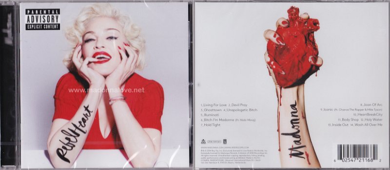 2015 Rebel Heart Standard edition - Cat.Nr. 06025 4721 1682 - Germany (with parental advisory label)