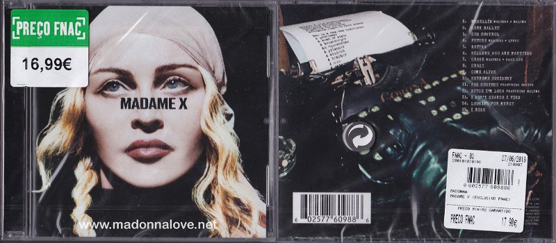 2019 Madame X (Exclusivo FNAC Standard Edition 1CD) - Cat. Nr. 00602577609886 - Portugal