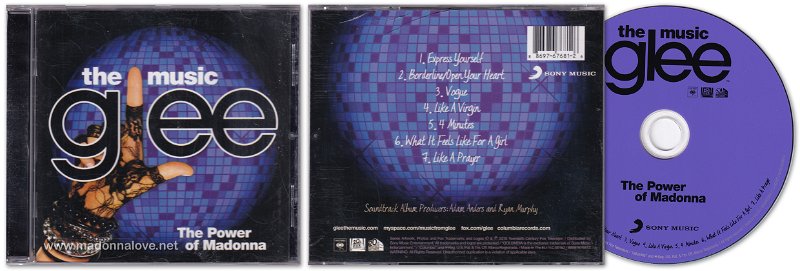 2010 Glee the music - The power of Madonna - Cat. Nr. 88697676812 - Europe (Contains 7 songs dedicated to Madonna)