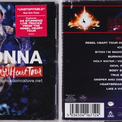 2017 RebelHeart Tour 2CD - Cat.Nr. ER416712 - USA (Red sticker on jewel case)