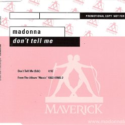 2000 Don't tell me Promo CD single (2-trk) - Cat.Nr. PRO2251 - Germany