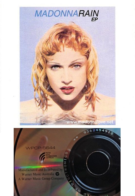 1992 Rain - CD maxi single compact disc EP (10-trk) - Cat.Nr. 9362454912 - Australia (9362454912 Mastered At Disctronics on back of CD)