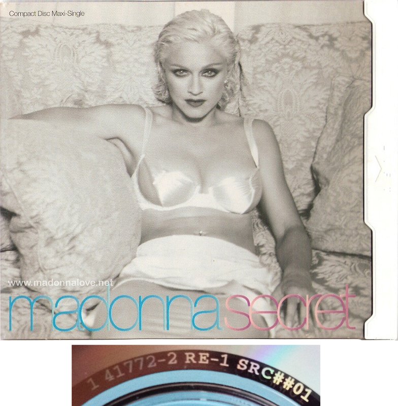 1994 Secret - CD maxi single digipack  (6-trk)- Cat.Nr. 9-41772-2- USA (1 41772-2 RE-2 01 on back of CD)