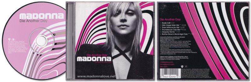 2002 Die another day - CD maxi single (6-trk) - Cat.Nr 42492-2 - USA (42492-2 01 on back of CD)