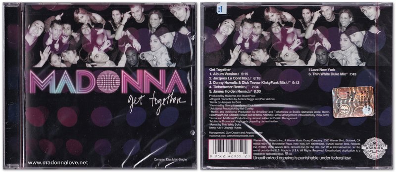 2006 Get together - CD maxi single compact disc (6-trk) - Cat.Nr. 42935-2 - USA (Z53110 1 42935-2 01 on back of CD)