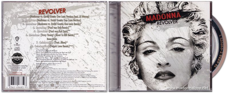 2010 Revolver  - CD maxi single compact disc (8-trk) - Cat.Nr.2-523253 - USA (1 523253-2 TEXT 01 on back of CD)