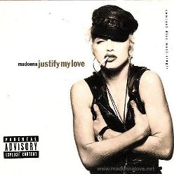 1991 Justify my love - CD maxi single (5-trk) - Cat.Nr. 9 21820-2 - USA (Digipack with 'Parental Advisory explicit content' sticker)