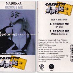 1991 Rescue me Casette Single cardbox - Cat. Nr. 300108-4 - Holland