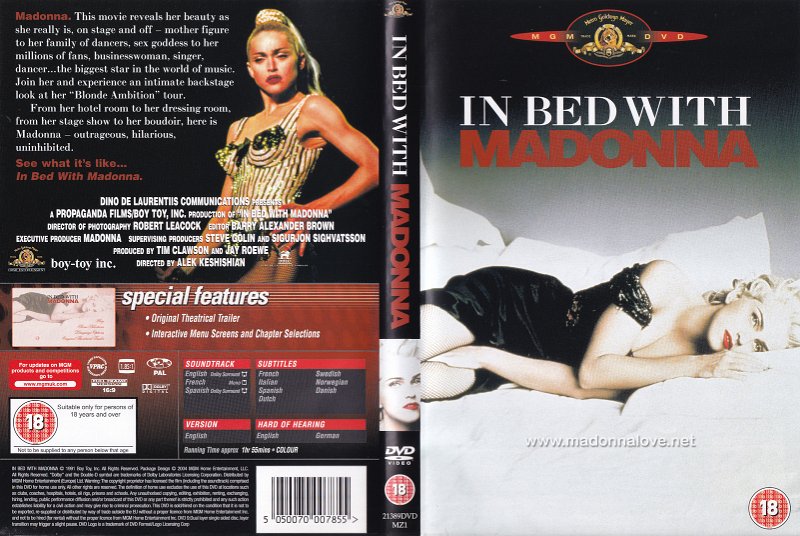 1991 In bed with Madonna - Cat.Nr. 21389DVDMZ1 - UK