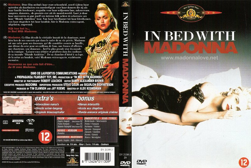 1991 In bed with Madonna - Cat.Nr. DY 21389.1Z9 - Holland (with dvd logo)