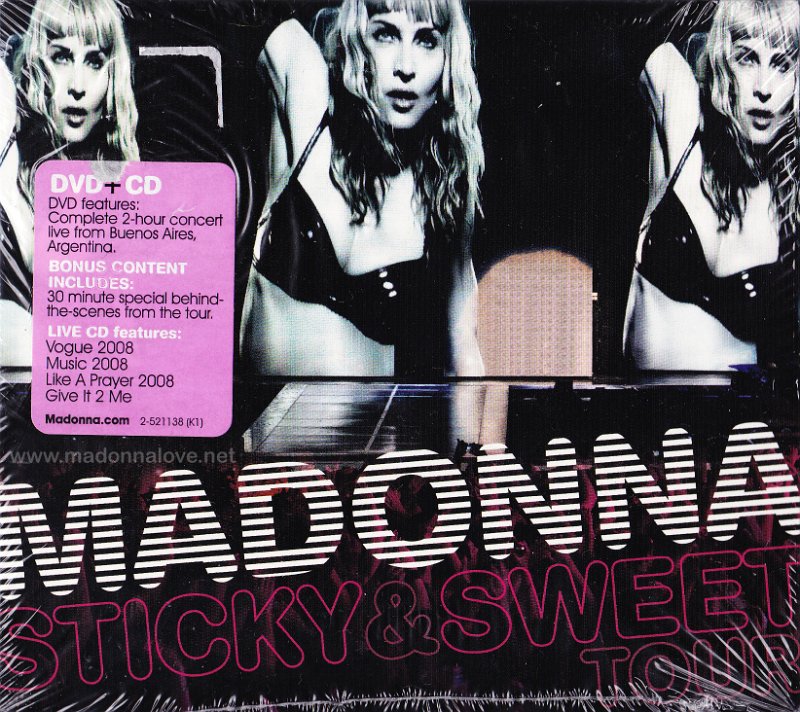 2010 Sticky&Sweet tour digipack - Cat.Nr. 2-521138 - USA (Comes with sticker)