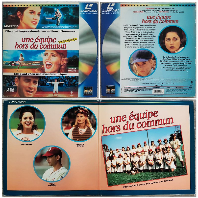 1993 - A league of their own (Une equipe hors du commun) Laserdisc - Cat. Nr. LD 14589 - France