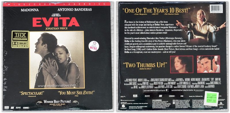 1997 - Evita Laserdisc - Cat. Nr. 11853-AS - USA