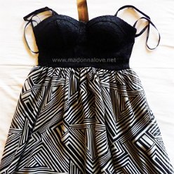 Material girl - Mosaic Stripes (BlackWhite dress with print) - Product Nr. GD4509PMOS