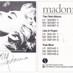 Official postcard (9-2) WEA Musik GmbH