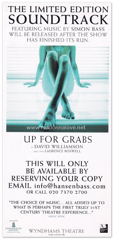 2002 - Ub for grabs promotional flyer (limited edition soundtrack)