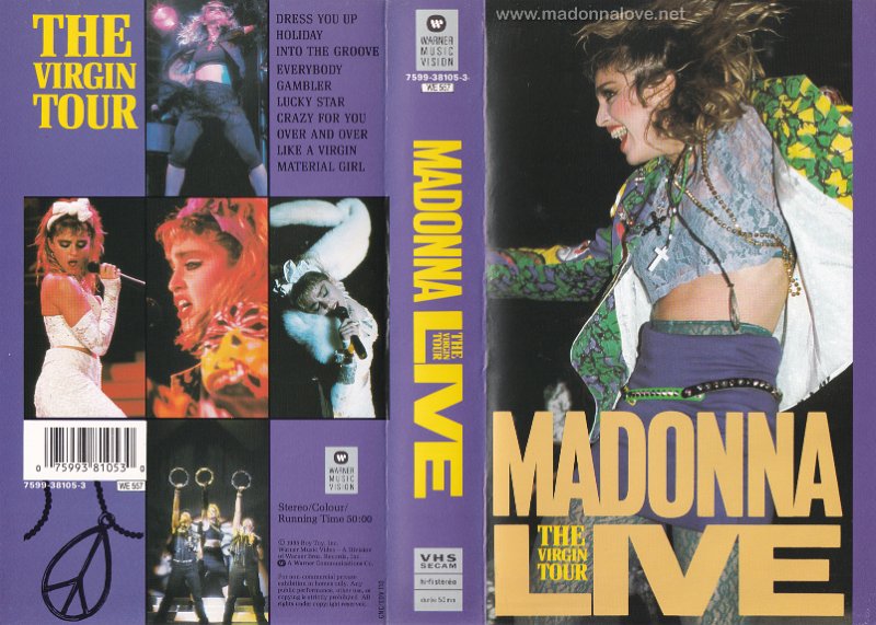 VHS 1985 Madonna Live The virgin tour - Cat.Nr. 7599-38105-3 WE 557 - France