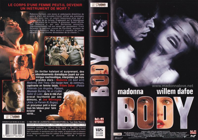 VHS 1992 Body of Evidence - Cat.Nr. SECAM 15 1604 _EVD 384 - France