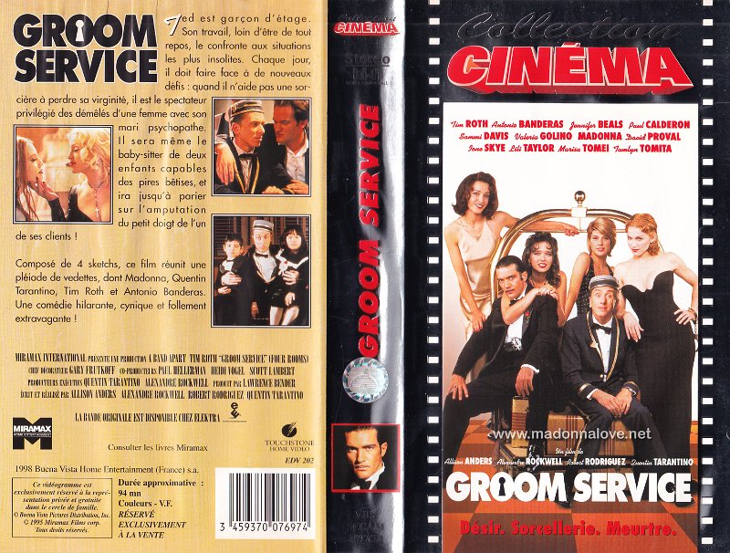 VHS 1994 Four Rooms (Groom Service) - Cat. Nr. unknown 7697-22 - barcode 3459370076974 - France