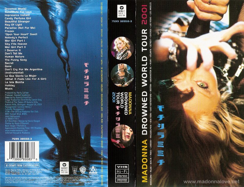 VHS 2001 Drowned world tour - Cat.Nr. 7599 38558-3 - UK