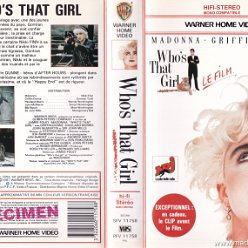 VHS 1987 Who's that girl - Cat.Nr. SFV 11758 - France