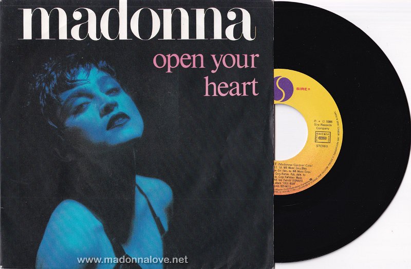 1986 Open your heart - Cat.Nr. 928 508-7 - France (Different artwork cover + SACEM on label)