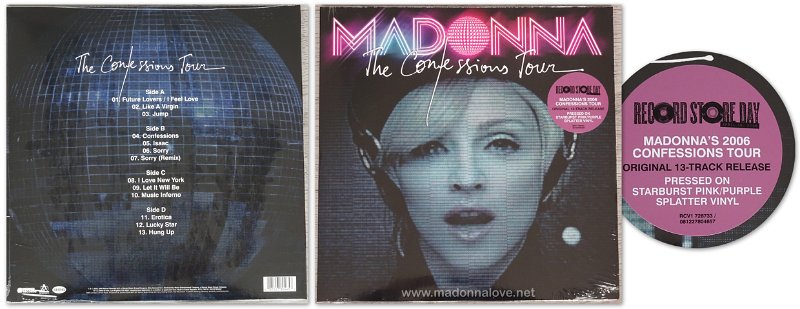 2026 The Confessions Tour (Record Store Day 2026 Exclusive Release) - Cat.Nr. RCV1 728733_081227804657 - Europe (Features 2LPs on Starburst Pink Purple Splatter Vinyl)
