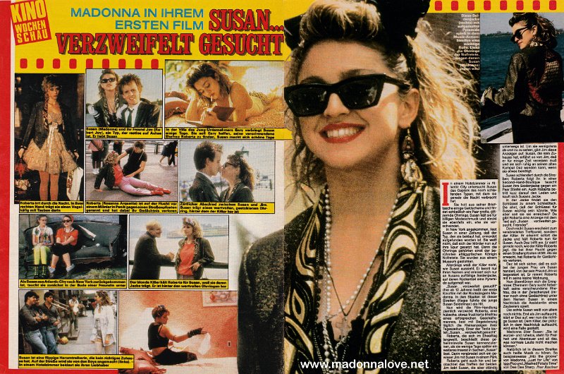 1985 - Unknown month - Bravo - Germany - Madonna in ihrem erstem film Susan... verzweifelt gesucht