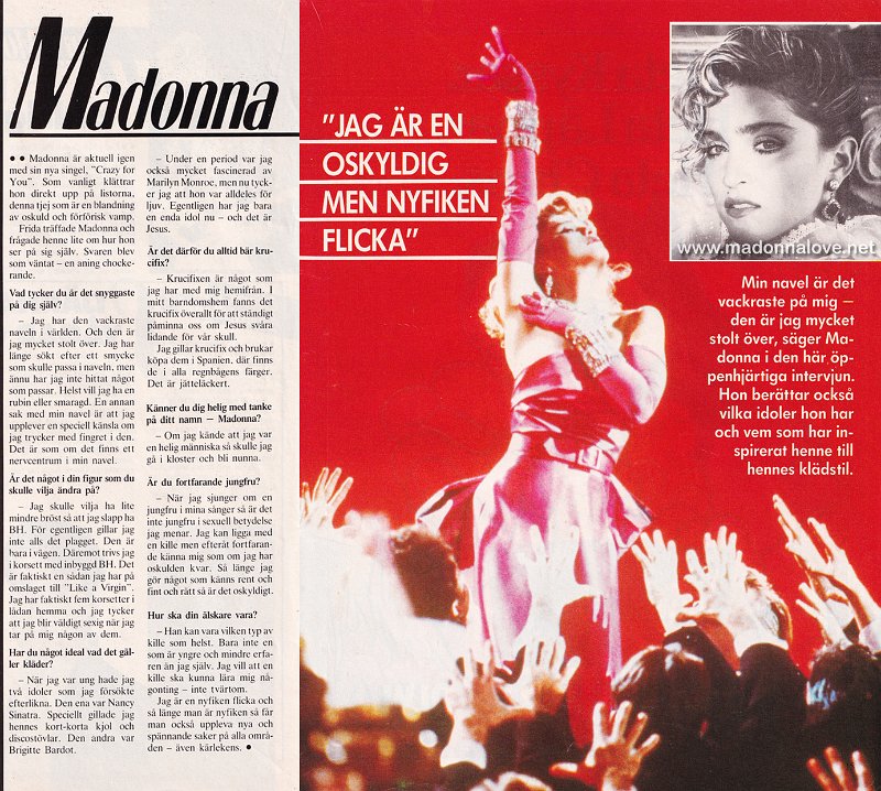 1985 - Unknown month - Frida - Sweden - Madonna - Jag ar en oskyldig men nyfiken flicka