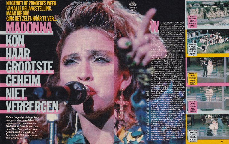 1985 - Unknown month - Popfoto - Holland - Madonna kon haar grootste geheim niet verbergen