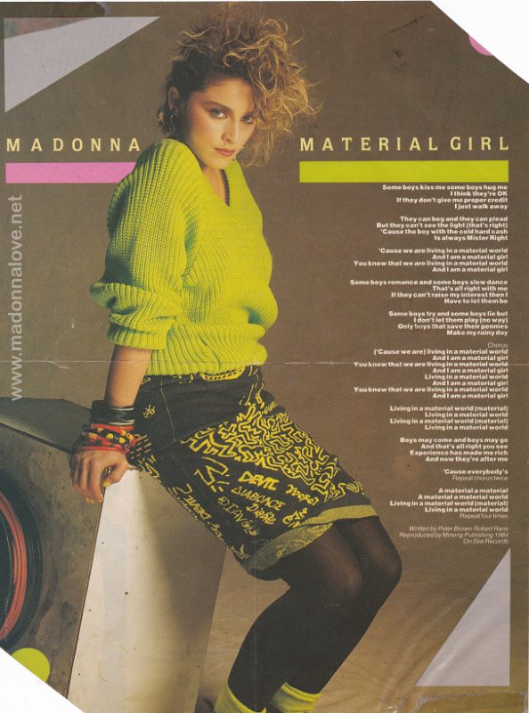 1985 - Unknown month - Unknown magazine - UK - Madonna Material girl