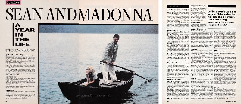 1986 - August - Us - USA - Sean and Madonna a year in the life