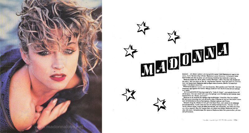 1986 - December - Linda-Senietidningen - Sweden - Madonna