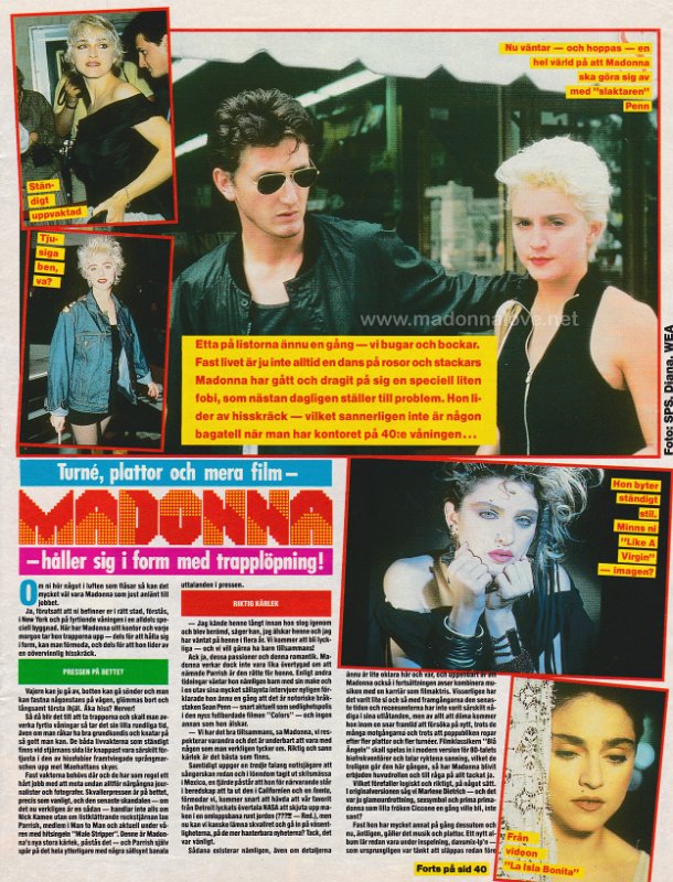 1986 - Unknown month - OKEJ - Sweden - Turne plattor och mera film - Madonna