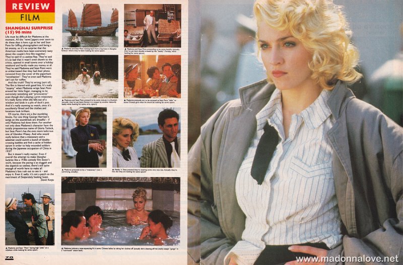 1986 - Unknown month - Smash Hits - UK - Review Film Shanghai Surprise (15) 96 mins