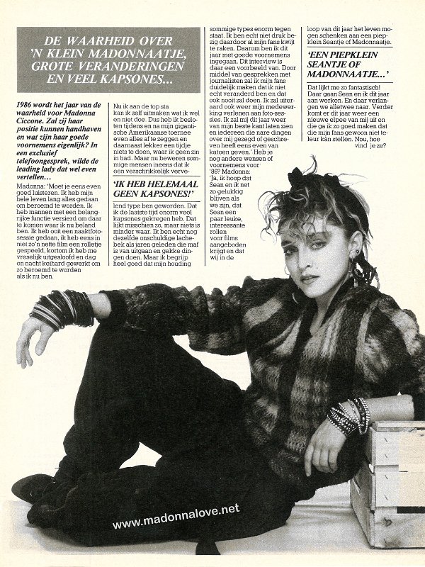 1986 - Unknown month - Unknown magazine - Holland - De waarheid over n klein Madonnaatje